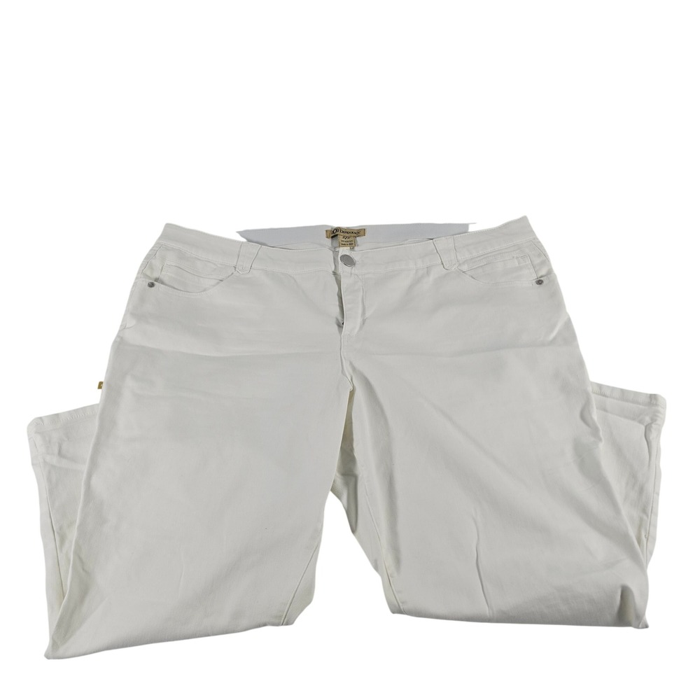 Democracy Absolution White Straight Leg Pants Plus Size 24W WZS1176OW